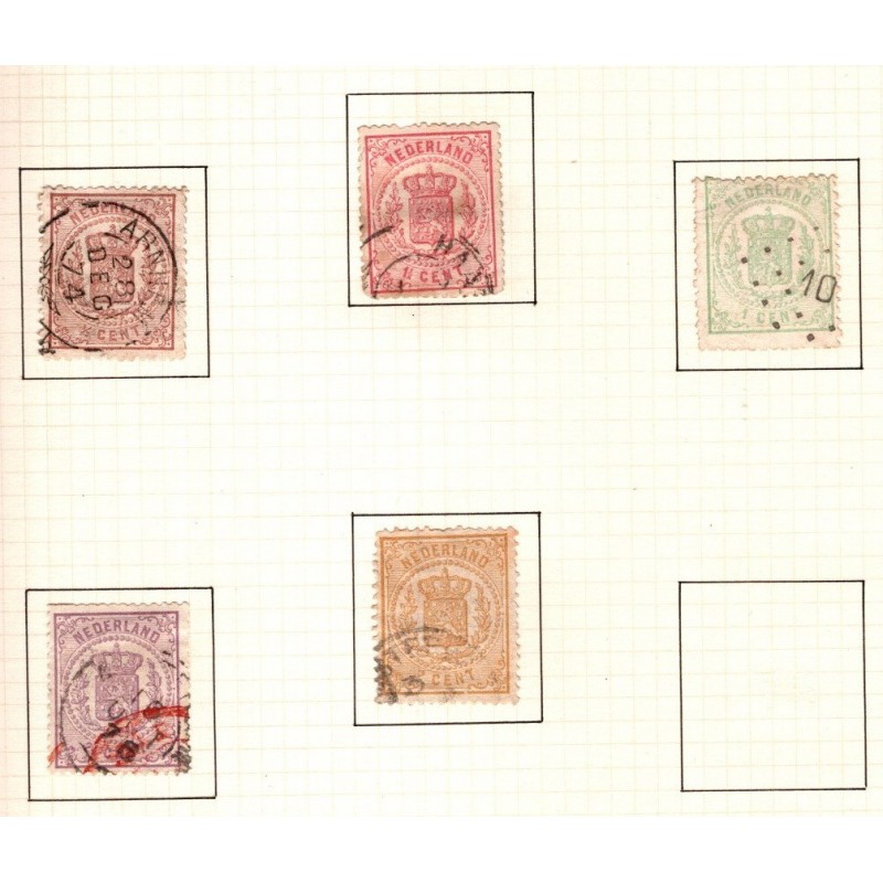 1852-1976 - Holland - Samling i album - Frimærke - Stemplet/ustemplet.